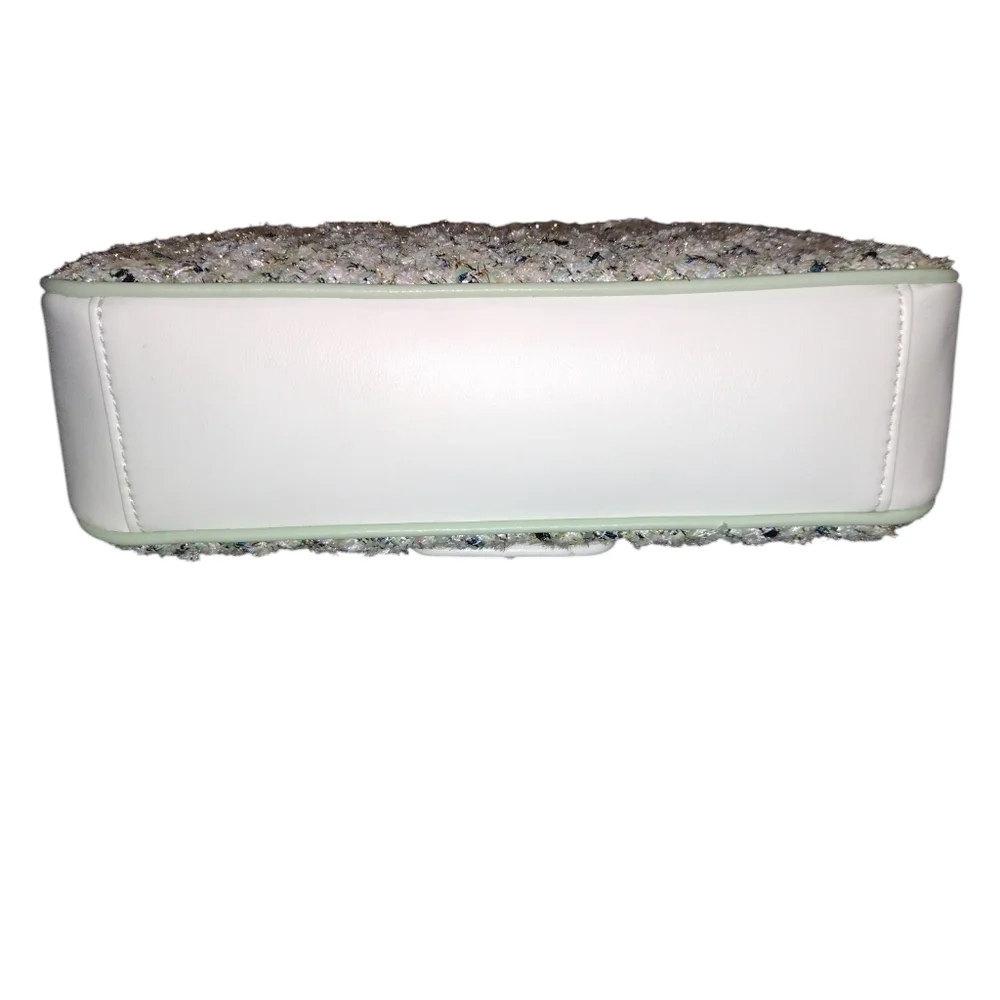 KARL LAGERFELD PARIS Agyness Tweed turnlock Shoulder Crossbody with dustbag NWT - Picture 4 of 6